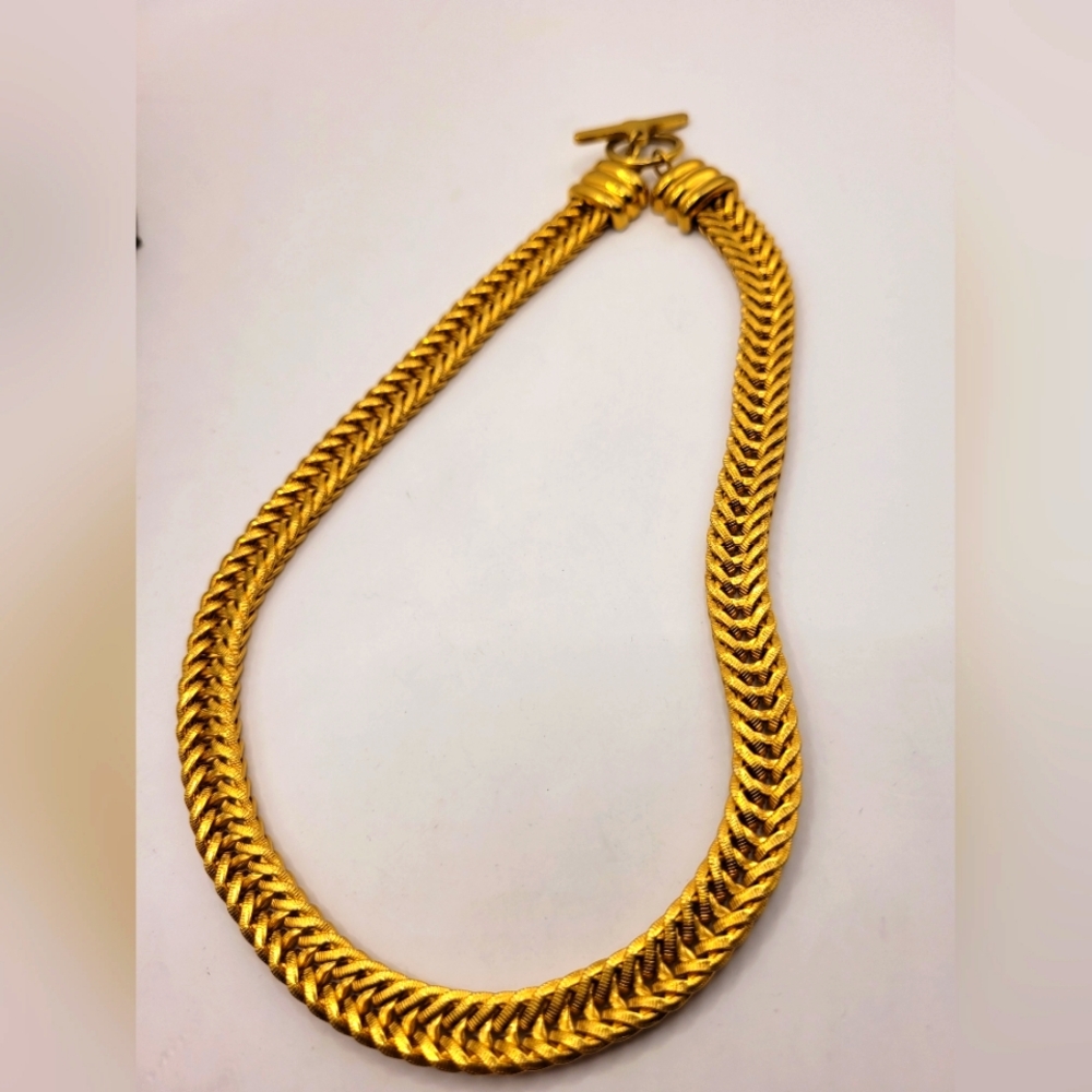 Vintage Gold Plated Chain Link Necklace